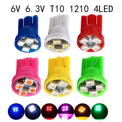 10/100Pcs 6V 6.3V DC T10 W5W 2825 158 192 168 194 1210 LED Pinball Light bulbs - Image 1 of 4