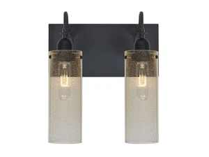 Used Besa Lighting 2WG-JUNI10GD-BK Juni 10 - Two Light Bath Vanity-Gold Bubble - Picture 1 of 1