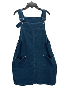 Faded Glory Denim Jumper Dress Size Small Blue Pinafore Pocket Casual Vintage - Picture 1 of 5