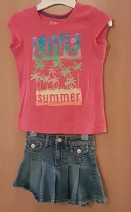 Arizona Jean Co Skorts Size 8 slim & Hanes Top Medium, School Outfit, Lot Of 2 - Picture 1 of 10