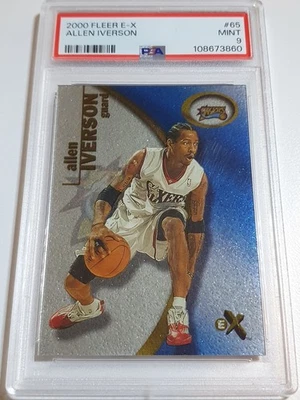 2000 Fleer E-X Allen Iverson #65 - PSA 9 (POP 15) - Image 1 of 2