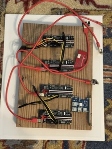 4 PCIe to PCI Adapter Converter extender Card crypto rig w/PCI 4 port usb card - Picture 1 of 1