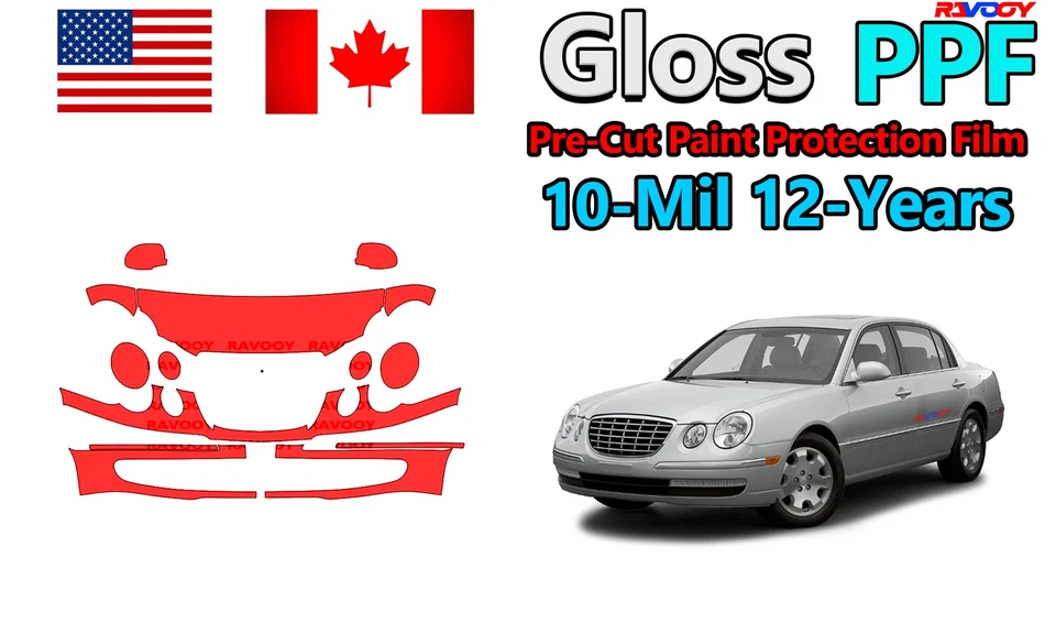 10mil Gloss PreCut PPF Paint Protection Film For Kia Amanti All 2007-2009 - Изображение 1 из 4