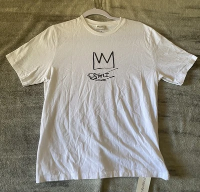 Camiseta Saint Laurent x Jean-Michel Basquiat 'Corona' Blanca PEQUEÑA Foto 1 de 4