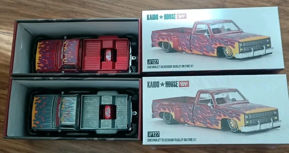 Chase! Kaido House Chevrolet Silverado Dually on Fire V1 KHMG127 With Regular - Image 1 of 1