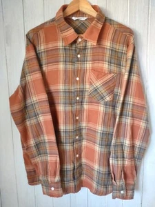 Camisa clásica PatPat XL para hombre manga larga abotonada marrón a cuadros a cuadros - Imagen 1 de 7