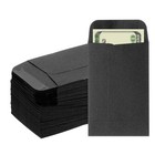 Money Envelope, 100 Pcs 3.5" x 2.2" Cash Holder for Checks Coins, Black