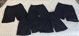 Children’s Place Girls Sz 10/12 Knit Short Lot Of 5 Black School stretch Bermuda - Picture 1 of 4