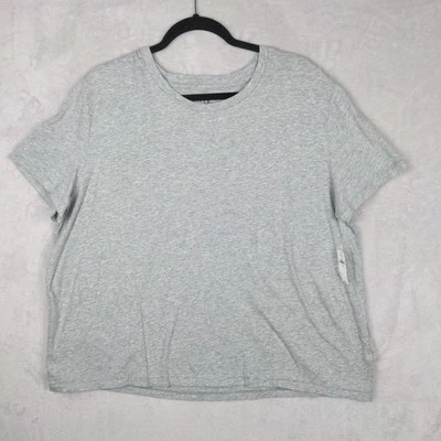 NUEVO CON ETIQUETAS Camiseta Gap Mujer XXL Gris Algodón Orgánico Manga Corta Informal Todos los Días Foto 1 de 4