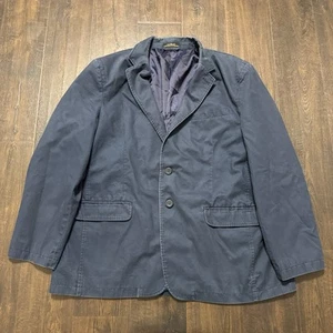 LL Bean Men’s Blazer Vintage Blue Sport Coat Field Jacket Elbow Pads Sz 50R - Picture 1 of 13