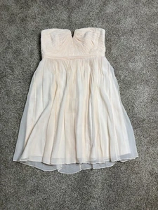 J.CREW Strapless Cocktail Dress Size 12 Chiffon - Peach - Picture 1 of 6