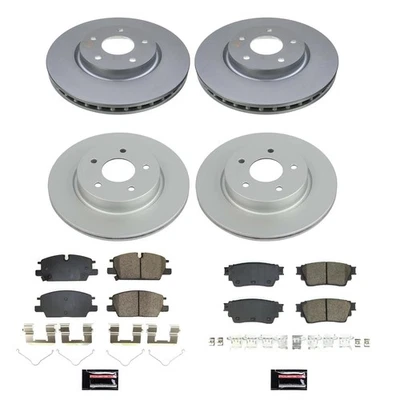For Nissan Rogue 21-26 Z17 Evolution Geomet Plain Front & Rear Brake Kit Foto 1 de 4