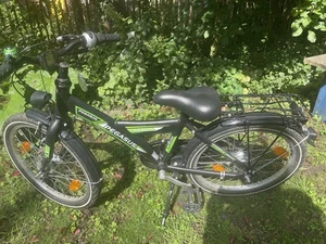 Pegasus Arcona Kinderfahrrad, schwarz, gebraucht, 7-Gang-Nabenschaltung, Tacho - Bild 1 von 3