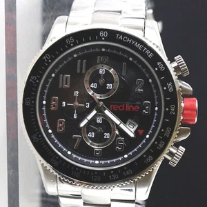 Red Line Japan Quartz Mens Watch 316L Stainless Steel 10 Atm Chrono RL-50018-11 - Picture 1 of 7