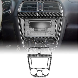 Carbon Fiber Central Console Panel Cover Black For Subaru Impreza STI 2002-2004 - Picture 1 of 10