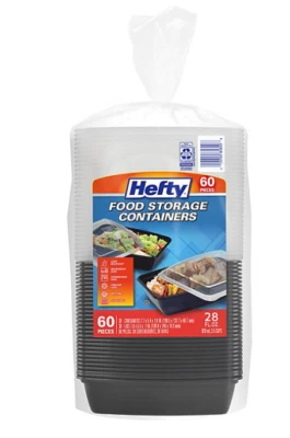 Hefty Food Storage Containers with Lids (28 oz., 60 pc.) - Image 1 of 3