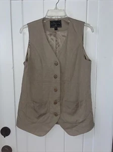 Vintage Campagnie International Express Marque Deposee' Weste Knopf Beige S - Bild 1 von 4