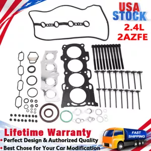 Engine MLS Head Gasket w/ Bolts Seals Kit For Toyota Camry Highlander RAV4 2.4L - Picture 1 of 13