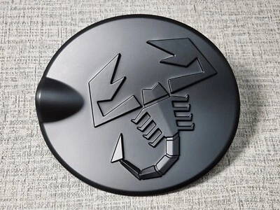 HQ FIAT NEW MATT BLACK PETROL GAS FUEL CAP COVER TRIM 500 595 ABARTH - Image 1 of 4