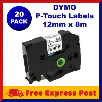 20x TZ-231 TZe-231 Compatible Brother Black on White Labels Tape Label 12mm x8m - image 1 of 2