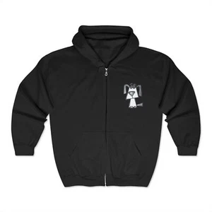 Cute Cartoon Dog Full Zip Hoodie, Cozy Sweatshirt for Dog Lovers, Casual Wear, - Picture 1 of 3