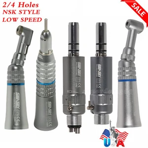 NSK Style Dental Slow Low Speed Handpiece Contra Angle Push Latch Air Motor 2/4H - Picture 1 of 82