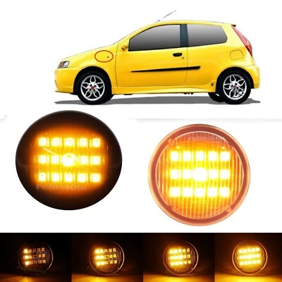 FRECCE LATERALI LED SEQUENZIALI FIAT PUNTO 188 DINAMICHE CRYSTAL PROGRESSIVE - Immagine 1 di 4
