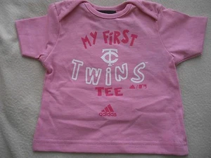 GIRLS SIZE 3-6M 3-6 MONTHS MLB MINNESOTA TWINS MY FIRST TWINS COTTON T-SHIRT NWT - Picture 1 of 1