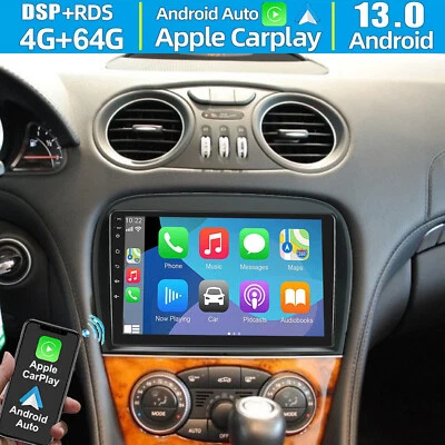 Radio estéreo GPS CarPlay de 4+64 GB para Mercedes-Benz Clase SL SL500 SL550 SL600 Foto 1 de 4