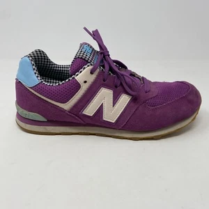 New Balance 574 [KL574SAG] Picnic Pack Kids Purple/White/Light Blue Sneaker Sz 6 - Picture 1 of 14