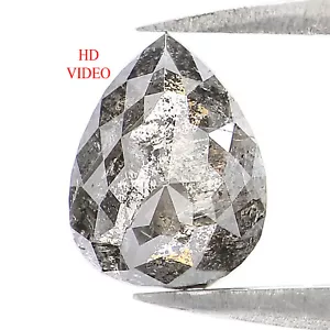 0.91 CT Natural Loose Pear Shape Diamond 7.20 MM Salt And Pepper Diamond QL1665 - Bild 1 von 8