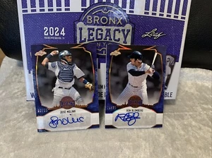 (2) 2024 LEAF A BRONX LEGACY NYC RON BLOMBERG & JOSE MOLINA YANKEES AUTO SP#/75 - Picture 1 of 6