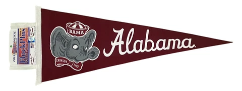 Alabama Crimson Tide Wool Pennant by Collegiate Pacific-12x30-NWT Cover