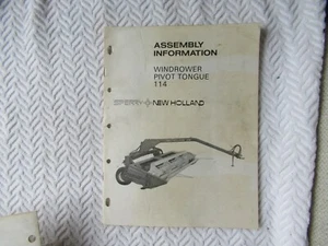 1981 Sperry New Holland 114 pivot tounge windrower assembly information manual - Picture 1 of 8