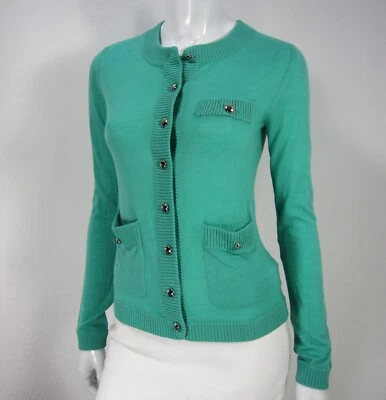 Cárdigan Suéter Marc By Marc Jacobs Manga Larga 100% Cachemira Talla S Pequeño Verde Foto 1 de 4