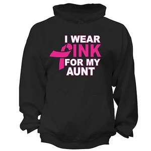 Breast Cancer Awareness PINK for my AUNT Ribbon Survivor supporter Hoodie S-6X - Picture 1 of 1