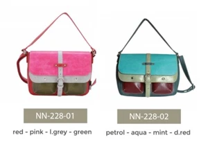 Noi Hi di Hi Sac à Main Moyen Bleu Rose 26 x 21 x 10 Falcon - NN-228 - Picture 1 of 3