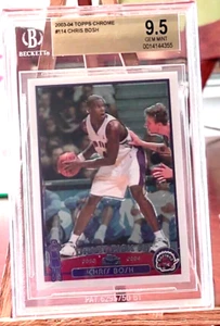 2003-04 TOPPS CHROME GEM MINT BGS 9.5 RC CHRIS BOSH #114 - Foto 1 di 2