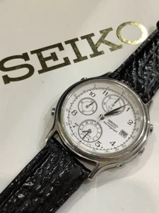 SEIKO Quartz 7T32 6A5B " Chrono - Alarm " JAPAN Años 90 - WORKING !!! - Picture 1 of 10