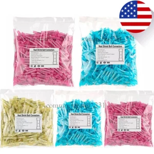 500/100x Waterproof Heat Shrink Butt Splice Wire Connectors Crimp Terminals Kits - Picture 1 of 27