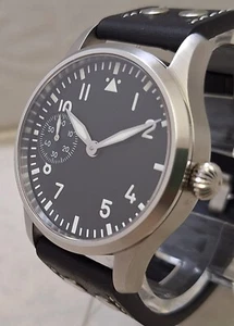 Hamilton 917 or 921 Pocket Watch To 42mm Flieger Wrist Watch Conversion c 1940's - Picture 1 of 29