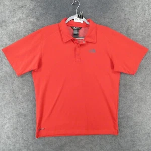 The North Face Polo Shirt Mens Medium Short Sleeve Red Flash Dry - Picture 1 of 13