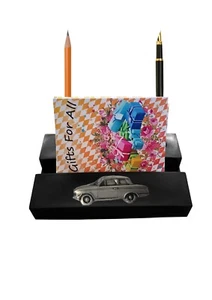 Cortina Pre Air Flow ref81 car on a BLACK Business card pens / pencil holder - Picture 1 of 1