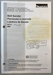 Makita 9910 Belt Sander, for 3" by 18" Belt Manual