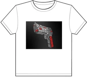 PULP FICTION ZITAT WAFFE T-SHIRT TEE BILD FOTO Ezekiel coole Pistole Bibel 1050 - Bild 1 von 1