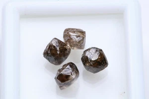 4 piezas de diamante liso áspero marrón coñac, cristales de diamante suelto c... - Imagen 1 de 9