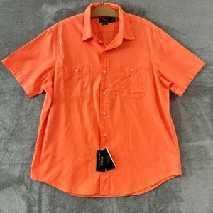 Camisa Polo Ralph Lauren Para Hombre Calce Clásico Popelina Lavada Naranja Talla XL - Imagen 1 de 9