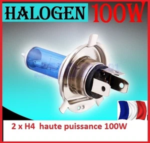 2 BULBS H4 ULTRA WHITE HIGH POWER 100 W - Picture 1 of 1