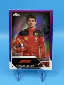 2023 Topps Chrome F1 Charles Leclerc Purple /399 #5 Formula 1 SP Portrait - Bild 1 von 3