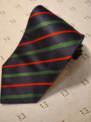 T James Executive Collection мужской галстук шелк Repp синяя красная полоса бизнес 56L 3,75 - Изображение 1 из 4